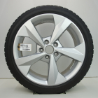 OSC1000813 Originele 18 inch lichtmetalen Audi A3 velgen (Compleet met banden) 8.00X18 5X112 ET46.0 NB57.10 Zilver